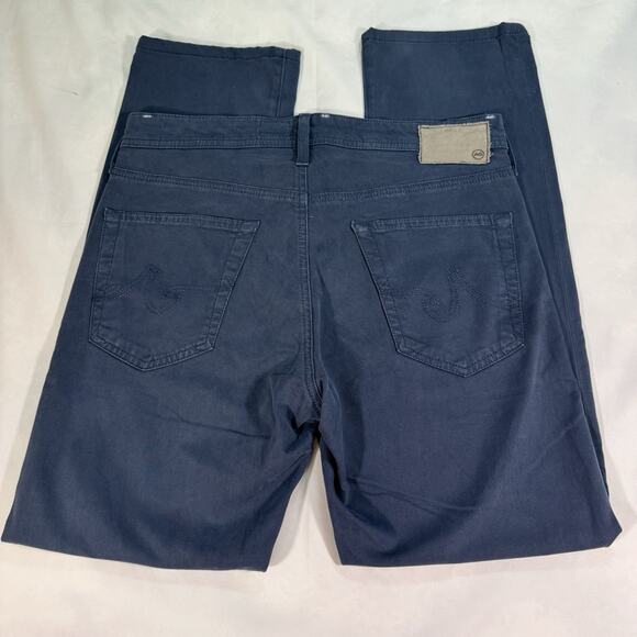 Adriano Goldschmied Pants Men's 32X34 The Protege Straight Leg Navy Blue - Picture 8 of 8